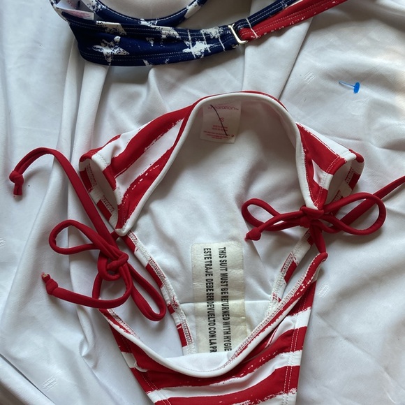 Xhilaration American flag bikini xs padded push-up under wire - Picture 8 of 15